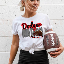 Load image into Gallery viewer, Dodger Nation w/ Football - Red &amp; Black Text - 13 Color Options