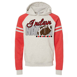 Indian Nation w/ Football - Red & Black Text - 15 Color Options