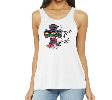Grace & Grit w/ Aztec Floral Cross