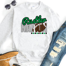 Load image into Gallery viewer, Rustler Nation w/ Football - Green &amp; Black Text - 14 Color Options
