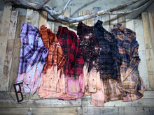 Load image into Gallery viewer, Drip Splatter/ Bottom / Sleeves - Acid Wash Flannel
