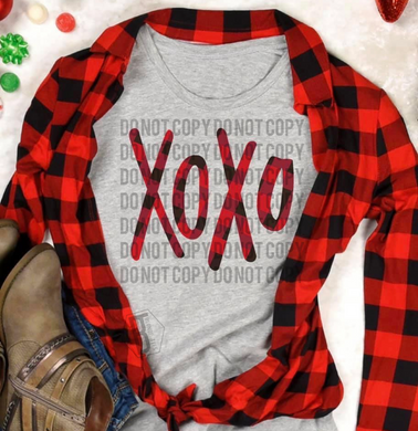 XOXO - Plaid - Valentines