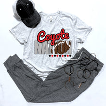 Load image into Gallery viewer, Coyote Nation w/ Football - Red &amp; Black Text - 13 Color Options
