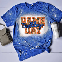 Load image into Gallery viewer, Bulldogs Game Day w/ Blue &amp; Orange Leopard - 12 Style Options