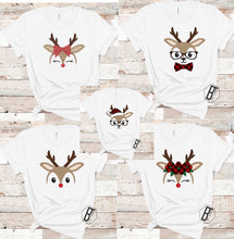 Load image into Gallery viewer, Christmas Reindeer - White Tee