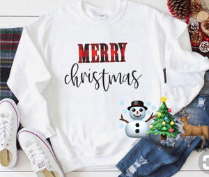 Merry Christmas - White Crewneck Sweatshirt