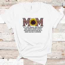 Load image into Gallery viewer, Mom Definition - w/ Sunflower and Pink Leopard