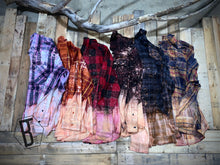 Load image into Gallery viewer, Drip Splatter/ Bottom / Sleeves - Acid Wash Flannel