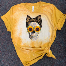 Load image into Gallery viewer, Sugar Skull w/ Leopard Headband &amp; Sunflower Eyes