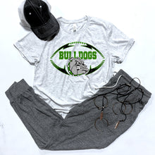 Load image into Gallery viewer, Bulldogs Football w/ Green &amp; Black Print / Football Logo - 15 Color Options
