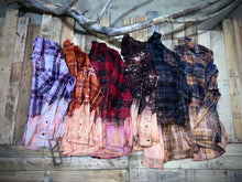 Load image into Gallery viewer, Drip Splatter/ Bottom / Sleeves - Acid Wash Flannel