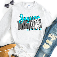 Load image into Gallery viewer, Jaguar Nation w/ Volleyball - Teal &amp; Black Text - 13 Color Options