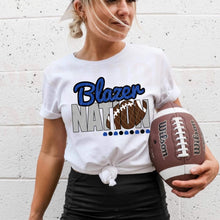 Load image into Gallery viewer, Blazer Nation w/ Football - Blue &amp; Black Text - 12 Style Options