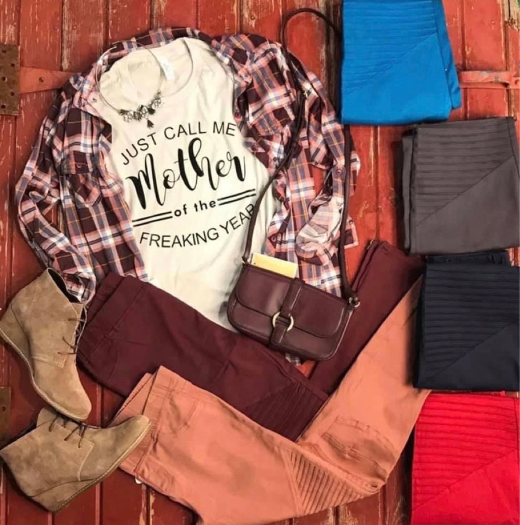 Just Call Me Mother Of The Year - Silver Tee