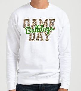 Bulldogs Game Day w/ Green & Leopard Print - 5 Style Options