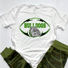 Load image into Gallery viewer, Bulldogs Football w/ Green &amp; Black Print / Football Logo - 15 Color Options