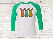 Load image into Gallery viewer, Peeps Bunnies w/ Multi Color Tooled Leather
