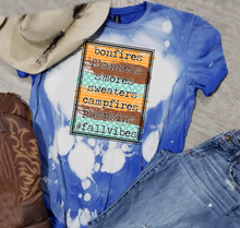 Load image into Gallery viewer, Fall Vibes - Bonfires Flannels Smores Sweaters Campfires Pumpkins