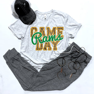Rams Game Day w/ Green & Gold Leopard Print - 13 Color Options
