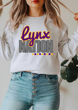 Load image into Gallery viewer, Lynx Nation w/ NO SPORT - Purple &amp; Gold Text - 13 Color Options