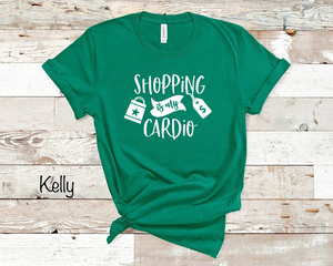 Shopping is My Cardio - Black Friday - White Ink