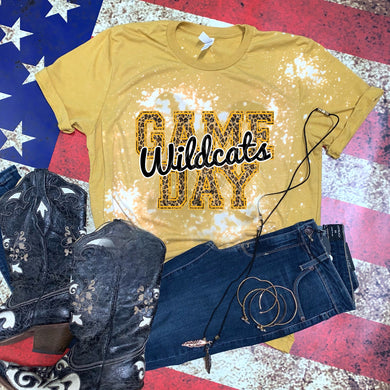Wildcats Game Day w/ Black & Gold Leopard Print - 14 Color Options