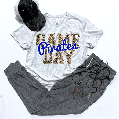 Pirates Game Day w/ Blue & Leopard Print - 5 Style Options