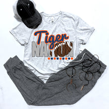 Load image into Gallery viewer, Tiger Nation w/ Football - Blue &amp; Orange Text - 13 Color Options