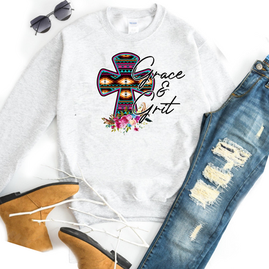 Grace & Grit w/ Aztec Floral Cross