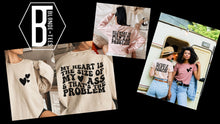 Load image into Gallery viewer, Hearts (On Left Chest) - My Heart Is The Size Of My Ass &amp; That&#39;s The Problem (Back)