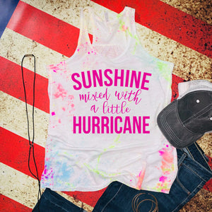 Sunshine Mixed With A Little Hurricane - 8800 Flowy Racerback Tank