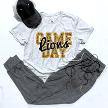 Load image into Gallery viewer, Lions Game Day w/ Black &amp; Gold Leopard Print - 13 Color Options