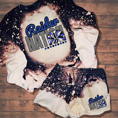 Raider Nation w/ Cheer- Blue & Black Text - 12 Style Options