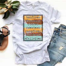 Load image into Gallery viewer, Fall Vibes - Bonfires Flannels Smores Sweaters Campfires Pumpkins