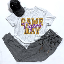 Load image into Gallery viewer, Tigers Game Day w/ Purple &amp; Gold Leopard Print - 14 Color Options