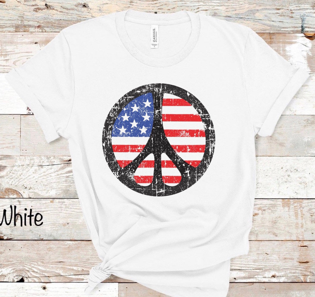Peace Red White & Blue