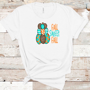 Fall Sweet Fall - Teal Burnt Orange & Leopard Pumpkins