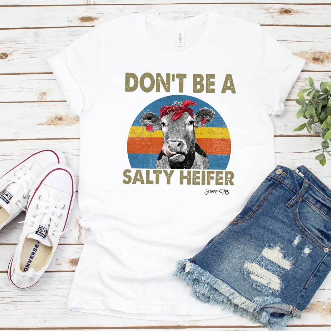 Don’t be a Salty Heifer - Design 3 - Bandanna w/ Sage
