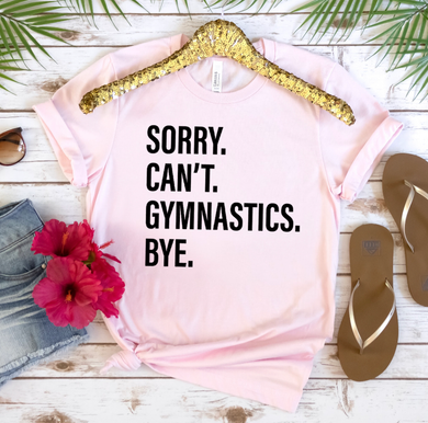 Sorry. Can't. GYMNASTICS. Bye.