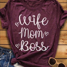 Load image into Gallery viewer, Wife. Mom. Boss. - White Ink