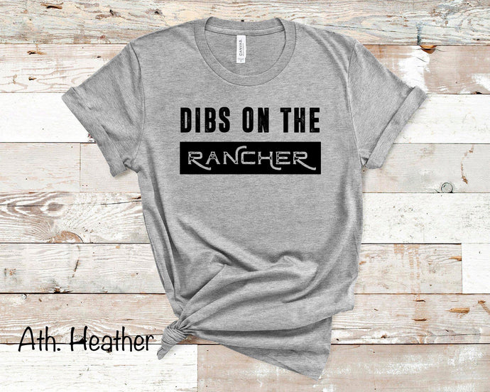 Dibs on the Rancher - Black Ink - Sport Grey Tee